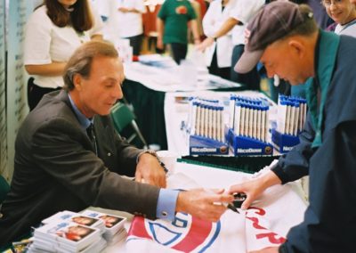 Hockey legend Guy LaFleur signing autographs at our Men’s Health Day at Hillside Mall in 2003